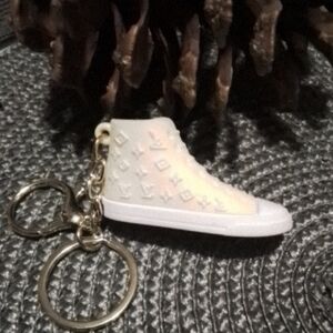 Chic Cream Sneaker Keychain